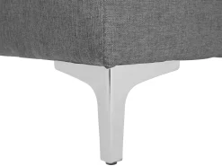 Sohvat<Beliani 5-Istuttava Kulmavuodesohva Ja Rahi Kangas Oikeak. Vaaleanharmaa Aberdeen