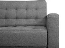 Sohvat<Beliani 5-Istuttava Kulmavuodesohva Ja Rahi Kangas Oikeak. Vaaleanharmaa Aberdeen