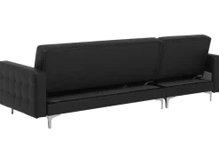 Shop Beliani 4-Istuttava Kulmavuodesohva Keinonahka Oikeak. Musta Aberdeen