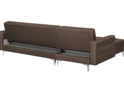 Sohvat<Beliani 4-Istuttava Kulmavuodesohva Ja Rahi Kangas Oikeak. Tummanruskea Aberdeen