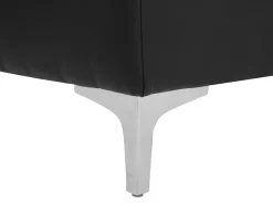 Best Beliani 5-Istuttava Kulmavuodesohva Keinonahka Oikeak. Musta Aberdeen