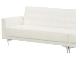 Fashion Beliani 5-Istuttava Kulmavuodesohva Ja Rahi Keinonahka Vasenk. Valkoinen Aberdeen