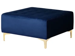 Sohvat<Beliani 5-Istuttava Kulmavuodesohva Ja Rahi Sametti Oikeak. Laivastonsininen Aberdeen