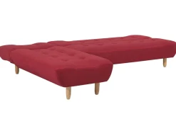 Discount Beliani 4-Istuttava Kulmavuodesohva Kangas Oikeak. Punainen Alsten
