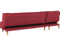 Discount Beliani 4-Istuttava Kulmavuodesohva Kangas Oikeak. Punainen Alsten