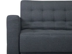 Store Beliani 4-Istuttava Kulmavuodesohva Kangas Vasenk. Tummanharmaa Aberdeen