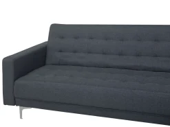 Store Beliani 4-Istuttava Kulmavuodesohva Ja Rahi Kangas Vasenk. Tummanharmaa Aberdeen