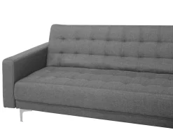 Sohvat<Beliani 4-Istuttava Kulmavuodesohva Kangas Vasenk. Vaaleanharmaa Aberdeen