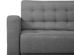 Sohvat<Beliani 4-Istuttava Kulmavuodesohva Kangas Vasenk. Vaaleanharmaa Aberdeen