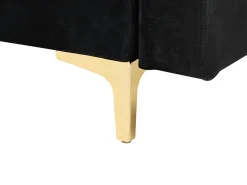 Best Beliani 5-Istuttava Kulmavuodesohva Ja Rahi Sametti Oikeak. Musta Aberdeen