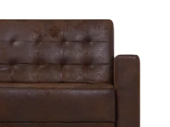 Sohvat<Beliani 5-Istuttava Kulmavuodesohva Ja Rahi Keinonahka Oikeak. Ruskea Aberdeen