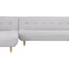 Sohvat<Beliani 4-Istuttava Kulmavuodesohva Kangas Oikeak. Vaaleanharmaa Alsten