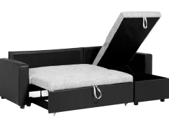 Sohvat<Beliani 3-Istuttava Kulmavuodesohva Kangas Vasenk. Harmaa/Musta Tampere