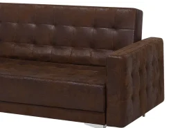 Sohvat<Beliani 4-Istuttava Kulmavuodesohva Ja Rahi Keinonahka Oikeak. Ruskea Aberdeen