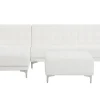 Sohvat<Beliani 4-Istuttava Kulmavuodesohva Ja Rahi Keinonahka Oikeak. Valkoinen Aberdeen