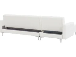 Sohvat<Beliani 4-Istuttava Kulmavuodesohva Ja Rahi Keinonahka Oikeak. Valkoinen Aberdeen