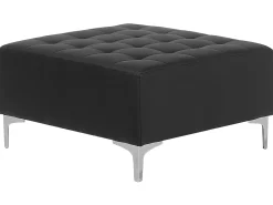 Sohvat<Beliani 5-Istuttava Kulmavuodesohva Ja Rahi Keinonahka Vasenk. Musta Aberdeen