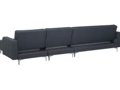 Cheap Beliani 5-Istuttava Kulmavuodesohva Ja Rahi Kangas Vasenk. Tummanharmaa Aberdeen