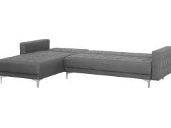 Sohvat<Beliani 4-Istuttava Kulmavuodesohva Ja Rahi Kangas Oikeak. Vaaleanharmaa Aberdeen