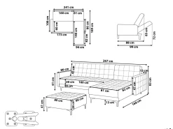 Sohvat<Beliani 4-Istuttava Kulmavuodesohva Ja Rahi Kangas Vasenk. Violetti Aberdeen