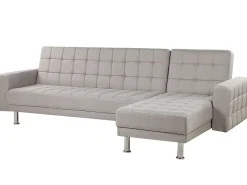 Online Beliani 4-Istuttava Kulmavuodesohva Kangas Vaaleanharmaa Nesset