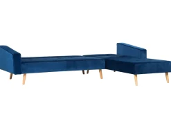 Hot Beliani 4-Istuttava Kulmavuodesohva Sametti Vasenk. Laivastonsininen Vadso