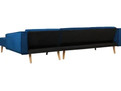 Hot Beliani 4-Istuttava Kulmavuodesohva Sametti Vasenk. Laivastonsininen Vadso