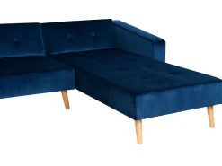 Hot Beliani 4-Istuttava Kulmavuodesohva Sametti Vasenk. Laivastonsininen Vadso