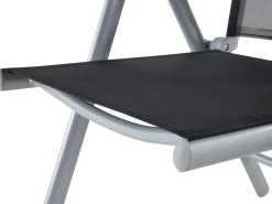 Discount Beliani 6-Istuttava Musta Alumiininen Ulkoruokailuryhma Catania