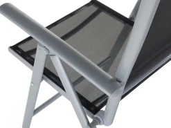 Discount Beliani 6-Istuttava Musta Alumiininen Ulkoruokailuryhma Catania