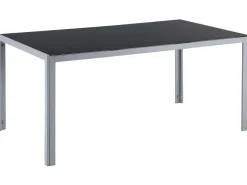 Discount Beliani 6-Istuttava Musta Alumiininen Ulkoruokailuryhma Catania