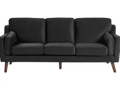 Sale Beliani 3-Istuttava Musta Sohva Lokka