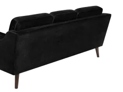 Sale Beliani 3-Istuttava Musta Sohva Lokka