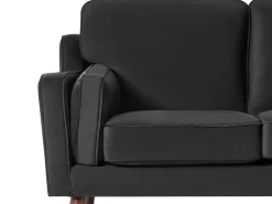 Sale Beliani 3-Istuttava Musta Sohva Lokka