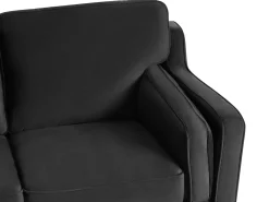 Sale Beliani 3-Istuttava Musta Sohva Lokka