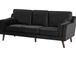Sale Beliani 3-Istuttava Musta Sohva Lokka