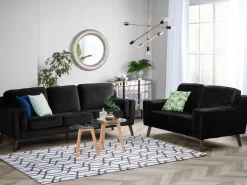 New Beliani 2-Istuttava Musta Sohva Lokka
