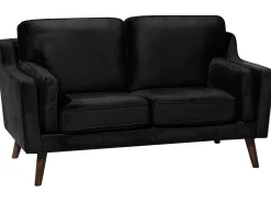New Beliani 2-Istuttava Musta Sohva Lokka