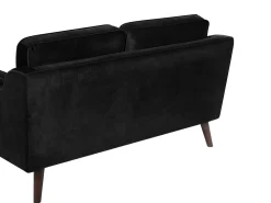 New Beliani 2-Istuttava Musta Sohva Lokka