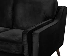 New Beliani 2-Istuttava Musta Sohva Lokka