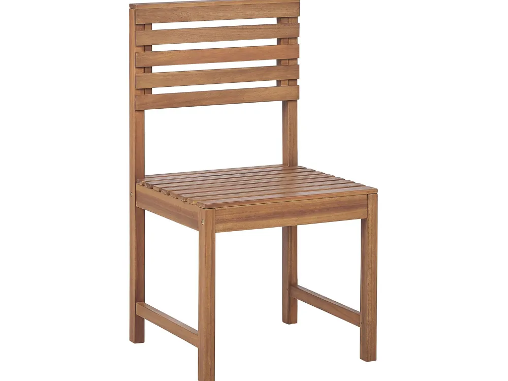 Ulkokalusteet<Beliani 4-Istuttava Parvekesetti Vaalea Akasiapuu Treia