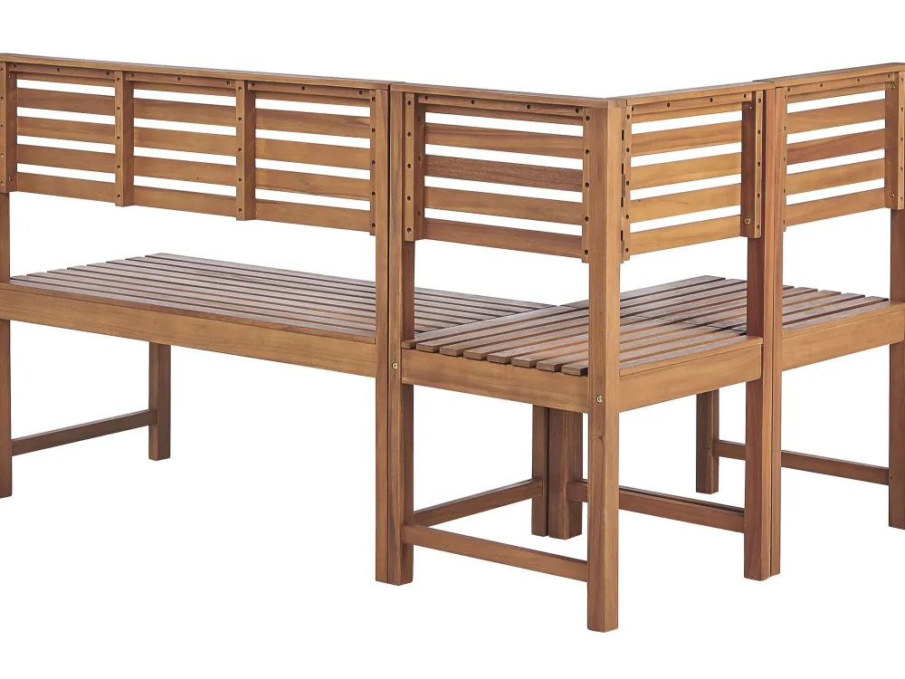 Ulkokalusteet<Beliani 4-Istuttava Parvekesetti Vaalea Akasiapuu Treia