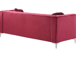 Sohvat<Beliani 3-Istuttava Punainen Vasenk. Kulmasohva Flen