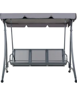 Ulkokalusteet<Beliani 3-Istuttava Puutarhakeinu Harmaa Bogart