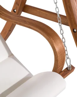 Sale Beliani 2-Istuttava Puutarhakeinu Lehtikuusi Vaalea Puu/Valkoinen Aprilia