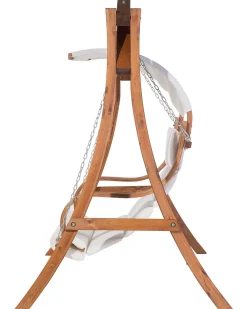 Sale Beliani 2-Istuttava Puutarhakeinu Lehtikuusi Vaalea Puu/Valkoinen Aprilia