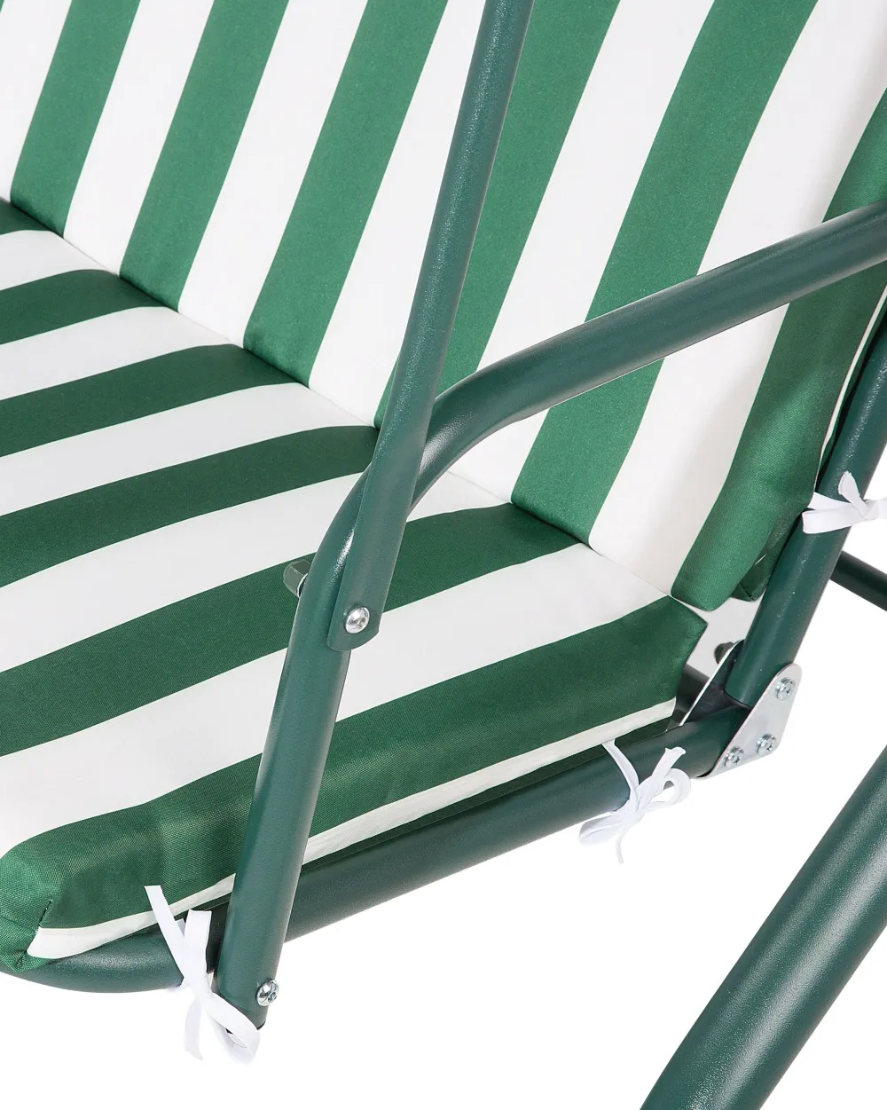 Ulkokalusteet<Beliani 3-Istuttava Puutarhakeinu Vihrea/Valkoinen Chaplin