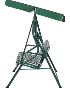 Ulkokalusteet<Beliani 3-Istuttava Puutarhakeinu Vihrea/Valkoinen Chaplin