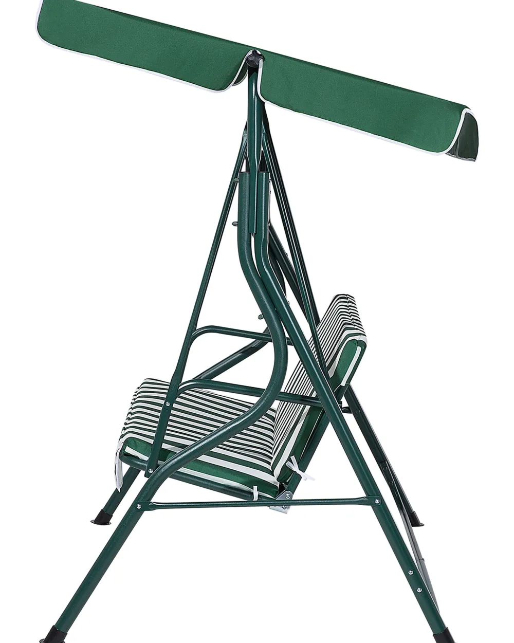 Ulkokalusteet<Beliani 3-Istuttava Puutarhakeinu Vihrea/Valkoinen Chaplin