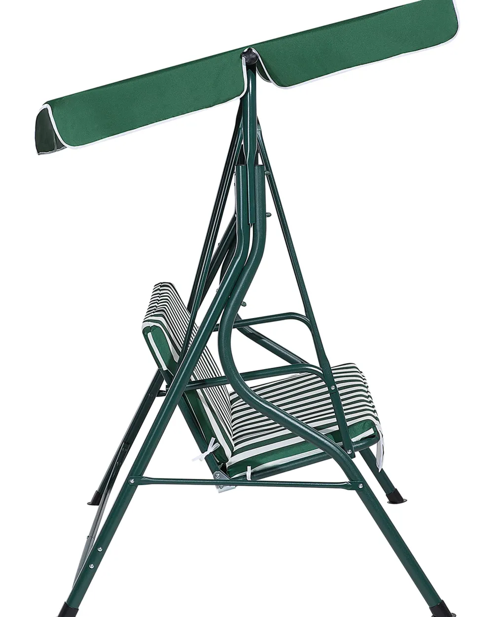 Ulkokalusteet<Beliani 3-Istuttava Puutarhakeinu Vihrea/Valkoinen Chaplin